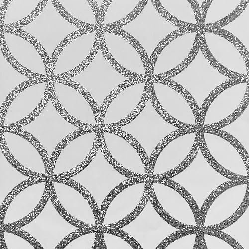 Arthouse Sequin Geo White/Silver Wallpaper Wallpaper 921707