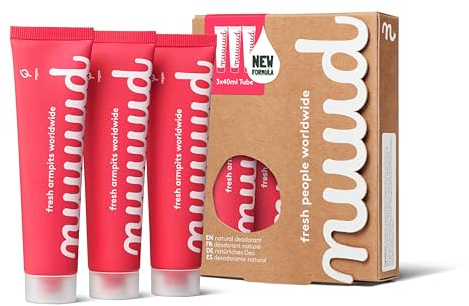 NUUD XXL Pack | neue Creme | Natürliches veganes creme Deo gegen Schweißgeruch - Naturkosmetik ohne Aluminium, Alkohol, Chemikalien und Tierversuche - reicht 60 Wochen (120ml)