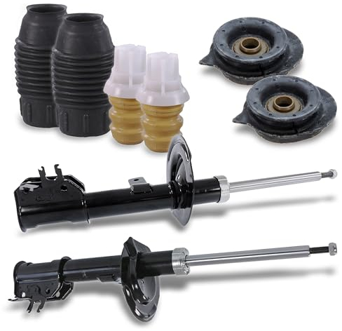 ATEC Germany 2x ammortizzatore a pressione a gas anteriore a doppio tubo con supporto e kit antipolvere, compatibile con FIAT PANDA (169_)