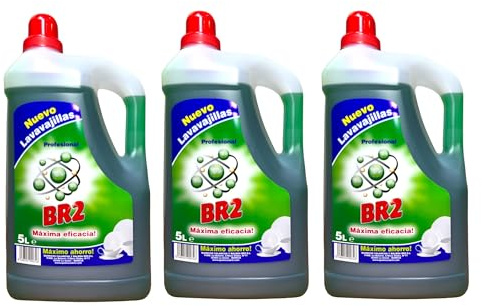 Gel Lavavjillas BR2 Manual Profecional - Concentrado Pack 3 garafas de 5 L (15 L en total)