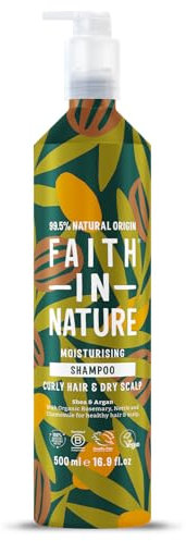 Faith In Nature - Natural Shampoo Aluminium Bottle - Vegan & Cruelty Free, No SLS or Parabens - 500ml, Shea & Argan