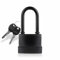 Heavy Duty Outdoor Waterproof Padlock | 55mm Rust-Proof Steel Lock with 2 Keys | High Security for Shed, Garage, Garden Gate, Door, Chain | Weatherproof Black (Long Shackle)