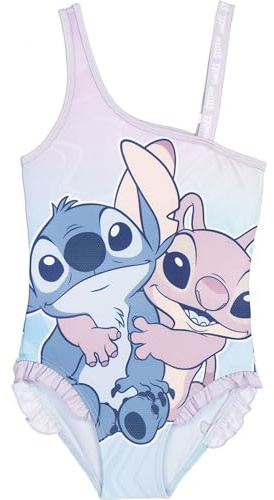 Bañador Stitch para Niñas - Traje de Baño Infantil con Ajuste Cómodo y Secado Rápido - Bañador con Diseño Original de Stitch, Ideal para la Playa o Piscina