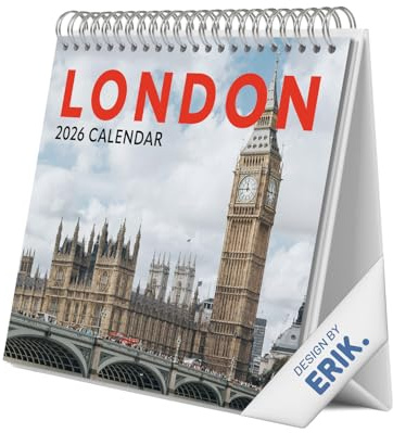 Grupo Erik: Calendario 2026 da Scrivania Londra | Calendario da Tavolo 2026, Planner 2026 - Mensile da Tavolo