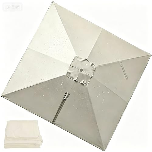 Copertura Di Ricambio Per Ombrellone da Giardino, 8 Stecche Telo Di Ricambio Per Ombrellone Quadrato 2.5x2.5/3x3/4.0x3.0m, Impermeabile Baldacchino Di Ricambio Ombrellone(Color3,8Ribs:300x300cm)