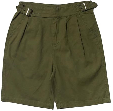Pantalones cortos casuales de Gurkha para hombre, pierna recta, ligeros, de verano, vintage, retro, bermudas chinas