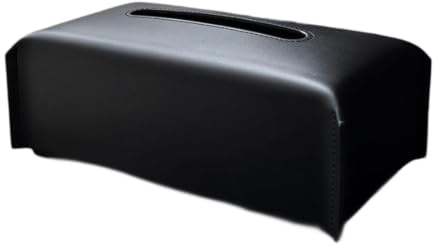 FccsiKoa Tapa Rectangular para Caja de Pañuelos, Soporte para Pañuelos, Dispensador de Pañuelos Cosméticos para Mostrador, Negro, Individual