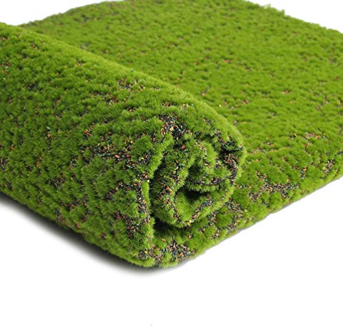 MILISTEN Artificial Moss Sheet Mat Rug Fake Moss Turf Synthetic Landscape Lawn Carpet for DIY Wedding Backyard Patio Balcony Decorations 100cm Colorful Point