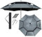 Sonnenschirm Strandschirm Angelschirme Gartenschirm Sonnensegel Outdoor, 1.8m/2m/2.2m/2.4m, Sonnenschutz UV, 360° Rotation, Sturmfest, Mit Sandanker, Tragetasche ( Color : Grey , Size : 2m/6.6ft )