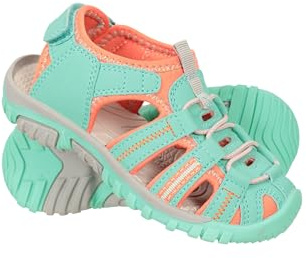 Mountain Warehouse Bay Junior Shandals - Neoprene Sandals, Kids Beach Footwear, Cushioned Midsole Childrens Shoes - Spring Summer, Poolside, Beach, Travelling Turquoise (01) Kids Shoe Size 12