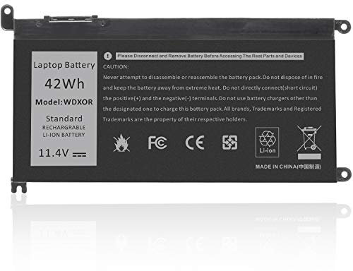 ARyee WDX0R Battery Compatible with Dell Inspiron 13 5368 5378 5379 7368 7378 Inspiron 15 5565 5567 5568 5578 7560 7570 7579 7569 5765 5770 Series, Replacement for WDX0R 3CRH3 T2JX4 FC92N(11.4V 42Wh)