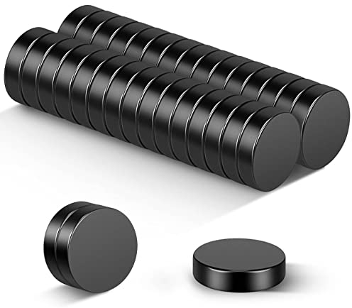 Wukong 30 Pezzi Black Magneti al neodimio, 10x3mm Piccole Calamita Extra Forti Mini Magnete per Frigo, Lavagne, Artigianato, Mappe, Decorazioni