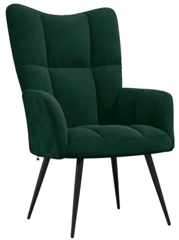 vidaXL Chaise de Relaxation Vert foncé Velours