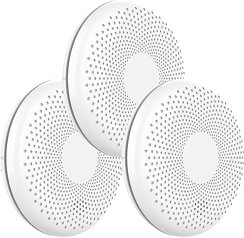 XINDUM Détecteur de fumée Détecteur de monoxyde de Carbone Combo Batterie 10 Ans Détecteur de fumée photoélectrique ultrafin et détecteur de CO avec Grand Bouton de Test et de Silence 3Pack