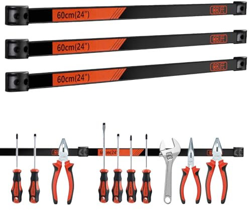 CCLIFE 4 pezzi Strumenti Magnetici 60 CM Strisce Magnetiche Per Strumenti MAX 23 KG Magneti Strumenti Barra Magneti Strumenti