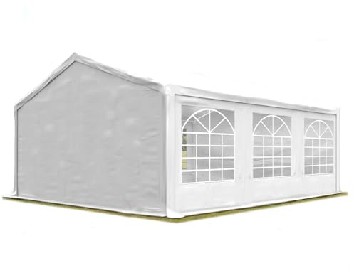 TOOLPORT Partyzelt 4x6 m Pavillon Starke PVC 600 N Plane wasserdicht und schneller Aufbau