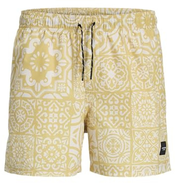 JACK & JONES Jpstmaui Jjswim AOP Tiles AKM pour Homme, Gris Lunaire, XL