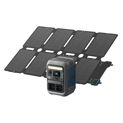 Anker SOLIX C300 Portable Power Station with 100W Solar Panel, 288Wh LiFePO4 Battery, 300W (Peak 600W) Solar Generator, 140W Side Quick Charging Power, for Camping, Outdoors, Travel & Emergency