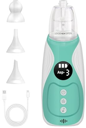 Barn Nasal Aspirator Elektrisk 3 Sugspetsar | Portabel Nässug för Barn Föräldrar Vårdare Resa Dagis Sovrum Daglig Rutin Sänggång
