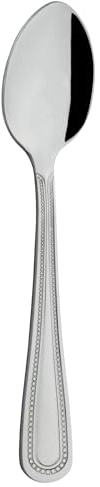 Grunwerg Bead Collection Coffee Spoons, 18/0 Stainless Steel, Set of 12 | Coffee spoons made from 18/0 stainless steel, perfect for everyday tea, coffee, desserts and dining.