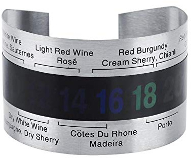 Zerodis Stainless Steel LCD Digital Thermometer Red Wine Temperature Sensor for Beer Homebrewing Wine Champagne and Whisky
