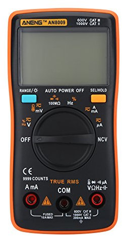 O Digital Clamp Meter AN8009, Auto Ranging True RMS Voltage Multimeter for Electronics & Electrical Testing
