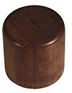 Boston Potiknopf, Dome Knob, Holz, Walnuss, 18x18mm