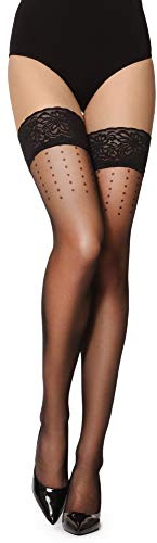 Merry Style Medias Autoadhesivas Mujer 20 DEN GI1109 (Negro, XS-S)