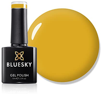 Bluesky Gel Polish, AW22, That Extra Yellow - AW2219, Yellow, Mustard, Saffron, Long lasting, Chip Resistant, 10 ml (Requires Drying Under UV LED Lamp)