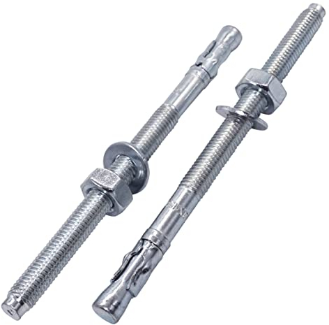 SKIR'CO (10 Stück) Keilanker M10 x 150 mm, Metalldübel, Bolzenanker Mauerwerkbefestigung, Betondehnungsanker