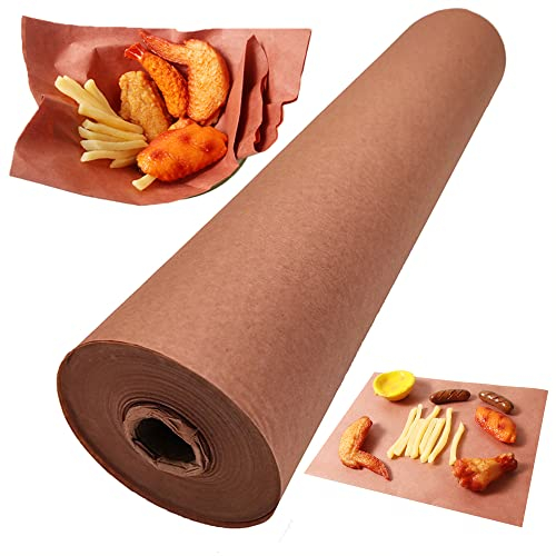 Tikxlafe Carta da macellaio rosa rotolo da 25 m, carta kraft per BBQ - larghezza 60 cm L'originale carta da macellaio per risultati di cottura perfetti per BBQ Smoker Grill (60cm×25 Meter rotolo)