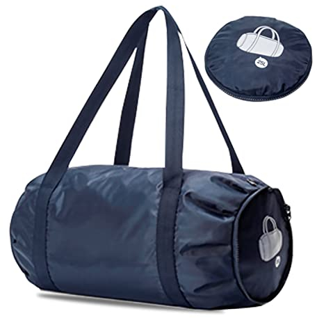 Kleine Faltbare Sporttasche für Herren und Damen - Schwimmtasche mit Navy blauer Farbe