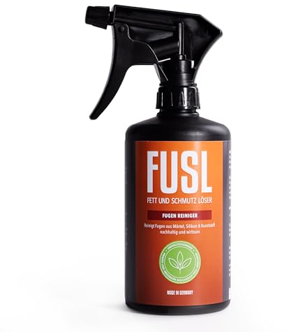 FUSL Fugenreiniger - starker Universal Fugen Reiniger & Fugenreiniger Bad für draußen und drinnen, materialschonend und mit 360° Überkopfsprühfunktion - 500ml Reiniger Made in Germany
