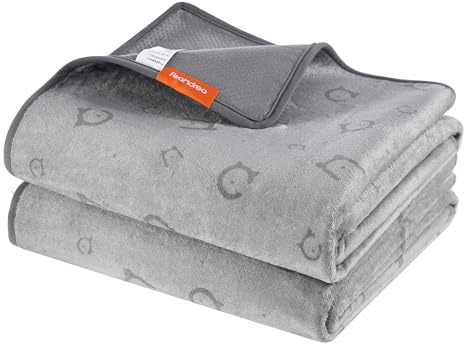 Feandrea hundmattor tvättbara, set om 2, återanvändbara hundmattor, 152 x 122 cm, XL, vattentäta, läckagesäkra, halkfria, absorberande för hundar, katter, kaniner, duvgrå PTD004G01