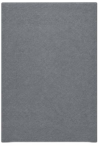 casa pura Tappeto Rotondo, 140 cm, Grigio Scuro, Antiscivolo e Piatto, per corridoio, Soggiorno, Cucina, Camera da Letto, Ideale Anche Come Base per Sedia da scrivania, Londra
