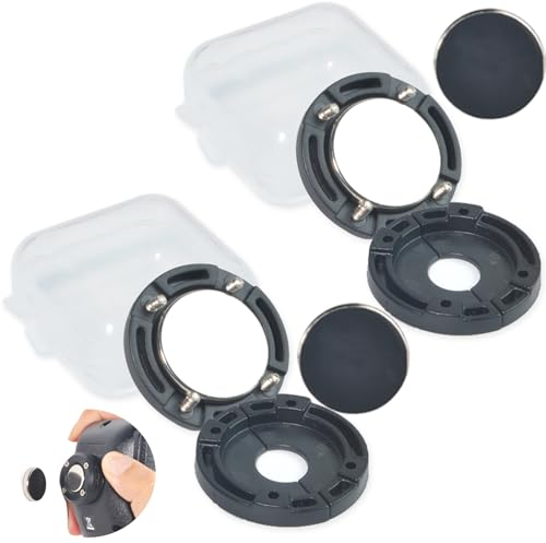 HYS Mobile Radio Mic Speaker Magnetic Holder Compatible for CB/VHF/UHF Two Way Radio Transceiver Scanner Microphone, 2 Pack (Black)