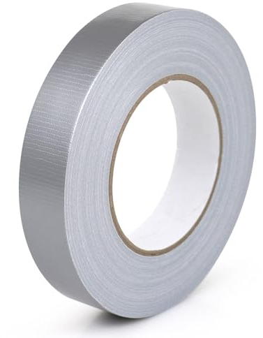 Frogetu Panzertape 1 Rolle 25mm x 50m,Gaffa Tape,Duct Tape,Panzerband,Stärke Duct Tape Wasserfest,Extra Stark Gewebeklebeband,zum Reparieren,Bündeln, Verstärken und Abdichten (Silber)