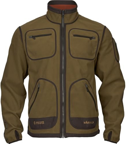 Härkila | Giacca in pile Kamko | Abbigliamento da caccia professionale e accessori da caccia | Qualità scandinava Made to Last, Oliva scuro/Arabian Spice, L