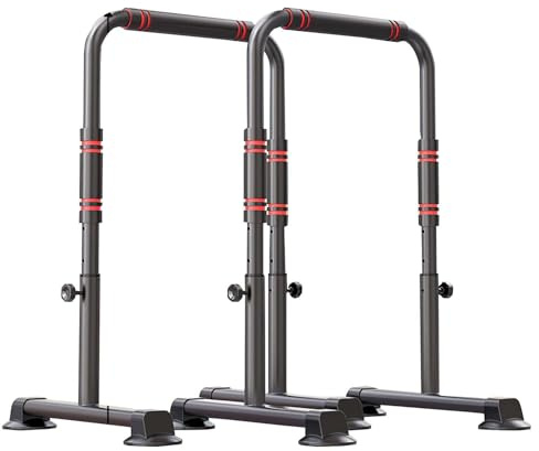 Station De Dips Robuste – Barres Parallèles Réglables Supportant Jusqu'à 200 Kg for La Musculation À Domicile, La Callisthénie Et L'entraînement De Force.(Black)