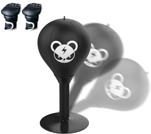 Saco de boxeo de escritorio para aliviar el estrés, pelota de velocidad de boxeo de escritorio, saco de boxeo multifuncional, pelota de boxeo para niños y adultos