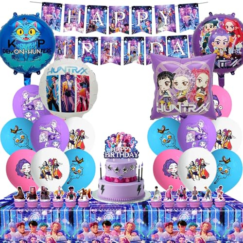 47pcs Kp Dem Hunte Decorazione Di Compleanno, Decorazione Con Palloncini Per Compleanno Bambini, Per Festa Di Compleanno Bambini