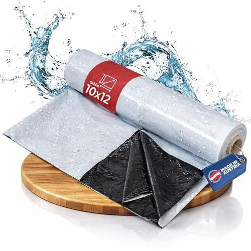 Folienkönig® Silofolie 10x12m in Rolle - GRÖßE WÄHLBAR! Poolplane rechteckig, Abdeckplane, Abdeckfolie, Gartenfolie, Siloplane, Farbe: Schwarz/Weiß