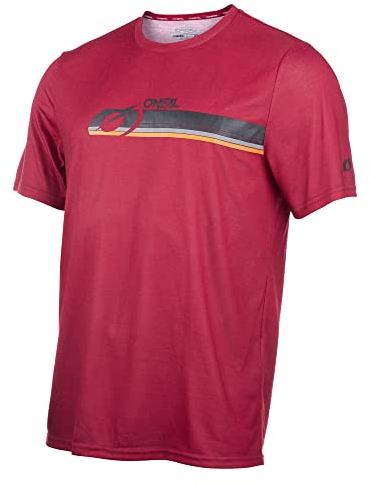 O'NEAL | Mountainbike-Shirt | MTB Mountainbike DH Downhill FR Freeride | Atmungsaktives Material, Schnell trocknend, antibakteriell | Slickrock Jersey V.22 | Erwachsene | Rot | Größe XL