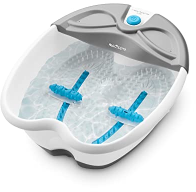 medisana FS 350 pediluvio con massaggio a zone riflesse, pediluvio elettrico, funzione calore, pediluvio con massaggio e riscaldamento, per piedi grandi e un piacevole massaggio ai piedi