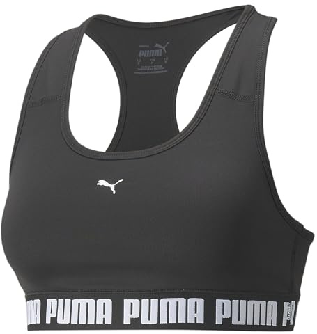 PUMA Mid Impact Strong Bra, Sujetador Deportivo Mujer, Negro (Black), M