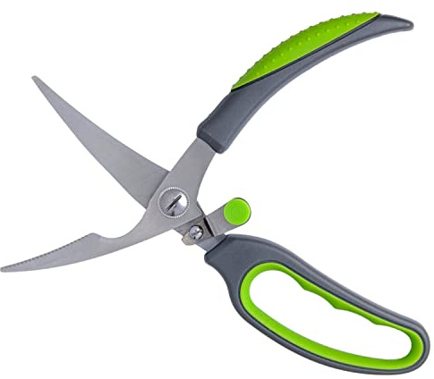 PETA Easi-Grip Multi-Function Kitchen Scissors, Serrated Blade with Self Opening Ergonomic Handle, Heavy Duty Scissors for Home and Kitchen Use, Ergonomic Scissors for Cutting Packets and Food