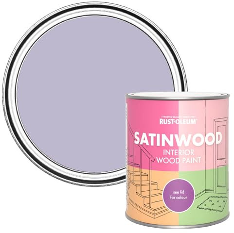Rust-Oleum Purple Satinwood Interior Wood Paint - Wisteria 750ml