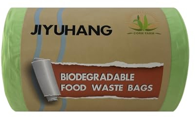 Jiyuhang Biomüllbeutel 5 Liter 80 Stück, Kompostierbare Müllbeutel Abbaubar Maisstärke Material, Müllsäcke für Küche, Büro, Wohnzimmer (Hellgrün,1.2GAL/40x45 cm)
