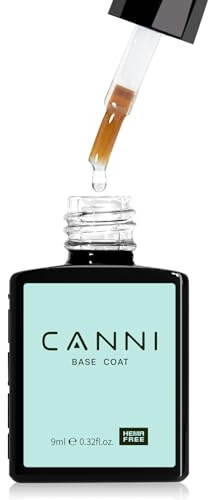 CANNI Gel Base Coat – 9ML Soak-Off UV/LED Base Gel Nail Polish, Long-Lasting Clear Layer for DIY or Salon Use