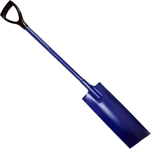 Drain and Fence Post Spade Shovel Long Fibreglass D Grip Handle Post Hole Trench Fencing Digging Tool 1180mm Spade